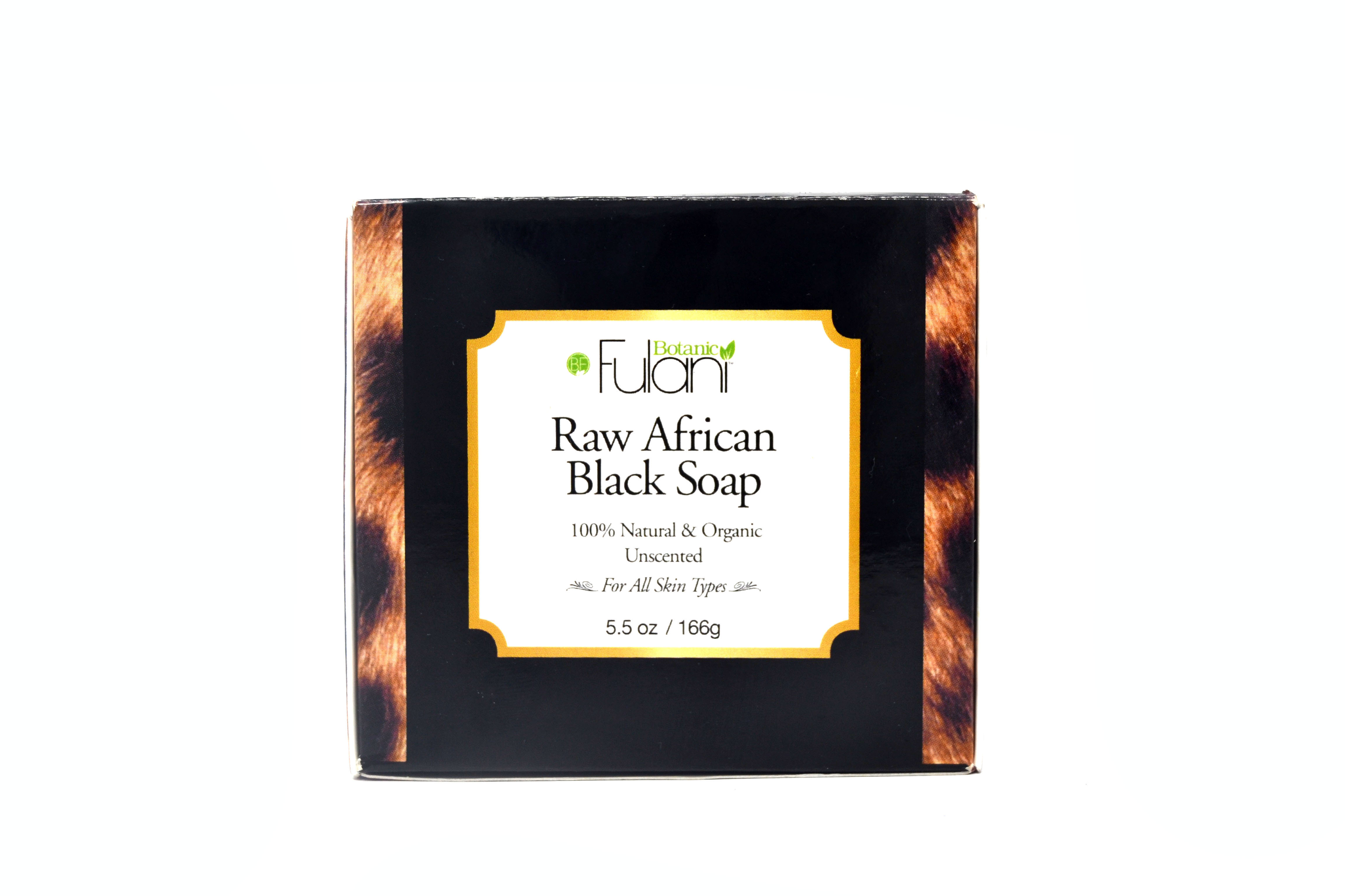 Raw African Black Soap Botanic Fulani